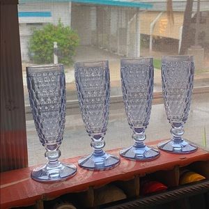 Set of 4 Villeroy & Boch Boston Fluted Champagne